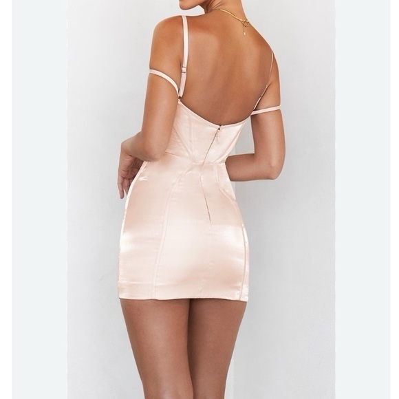House of CB Mistress Rocks Blush Glass Corset Mini Dress - Picture 4 of 15